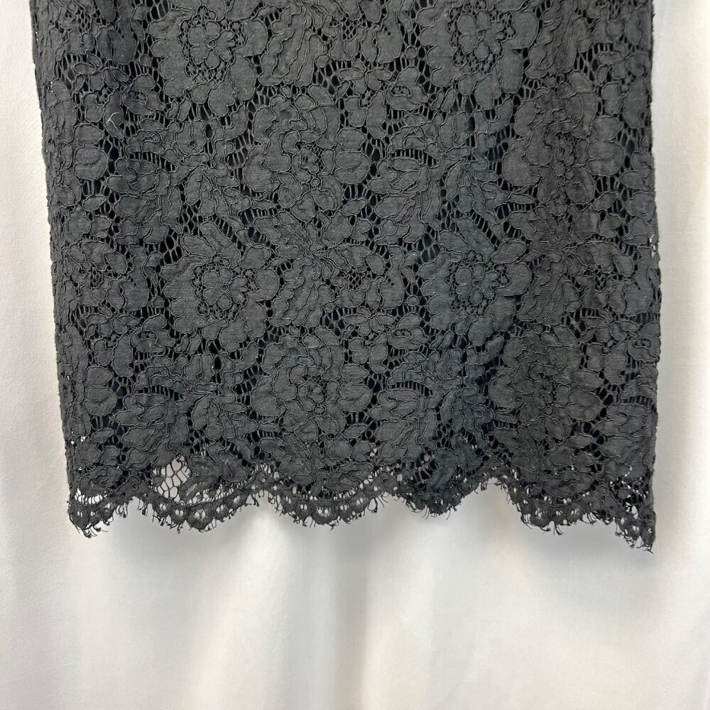 Lee Cold Shoulder Short Sleeve Lace Blouse Women’s Size M Keyhole Back Lined - Picture 5 of 9